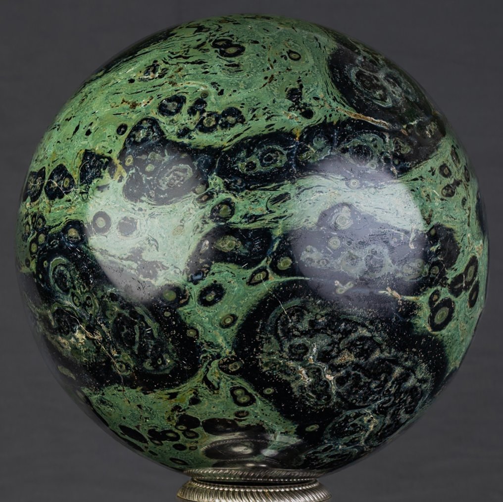 Jasper Ευγενική μεγάλη σφαίρα Kambaba Eldariet - Ύψος: 17.8 cm - Πλάτος: 17.8 cm- 7651 g #1.0