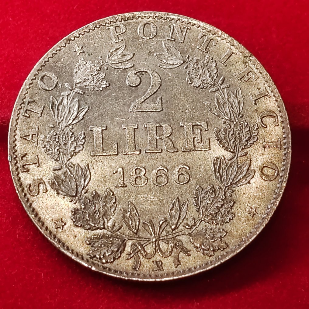 Italy, Papal State Pio IX. 2 Lire 1866  (χωρίς τιμή ασφαλείας) #1.0