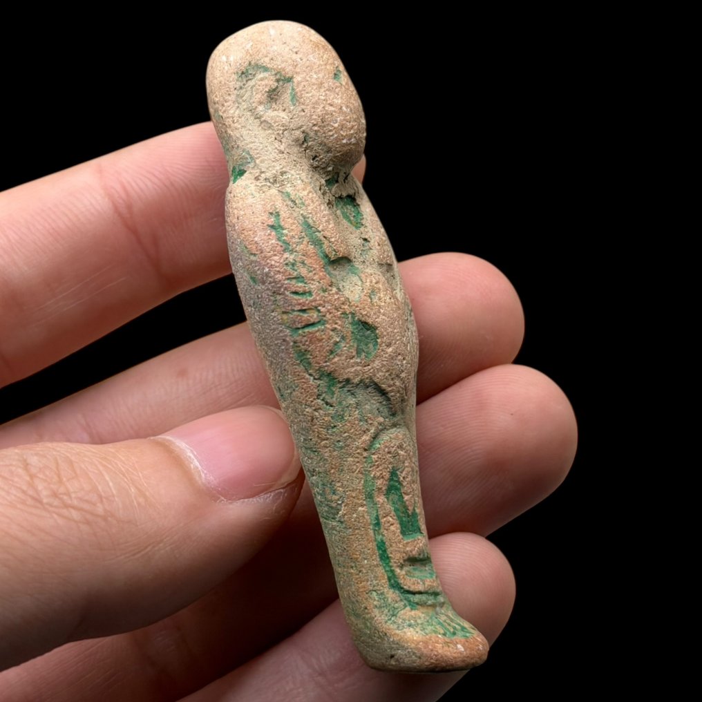 古埃及的复制品 Faience 沙布蒂雕像  (沒有保留價) #1.0