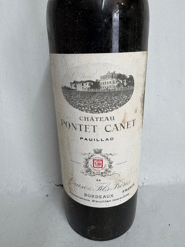 1946 Château Pontet Canet (Cruse et Fils bottling) - Pauillac 5ème Grand Cru Classé - 1 Flaska (0,75 l) #1.0