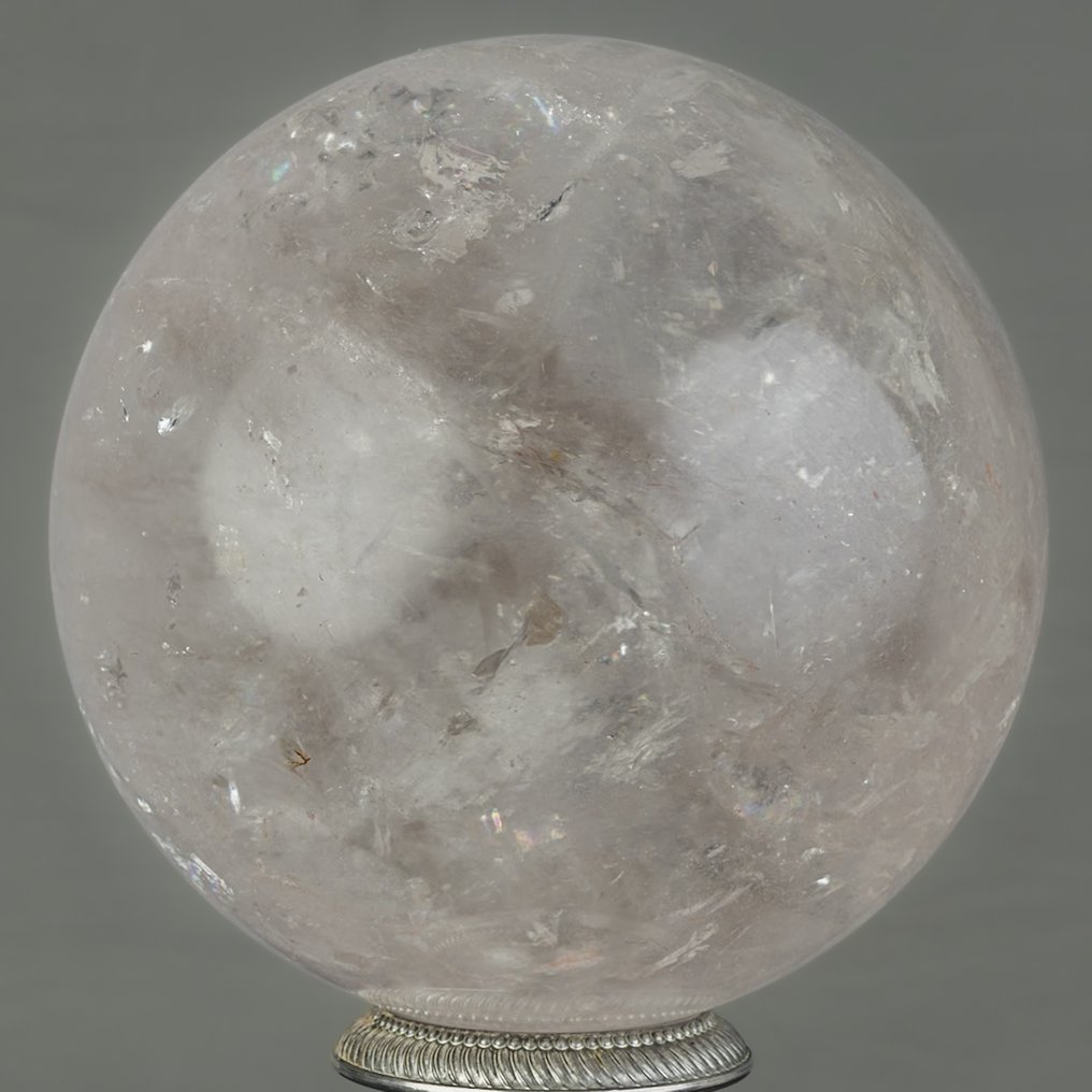 精细的山水晶球 水晶 - 高度: 13.9 cm - 宽度: 13.9 cm- 3730 g #1.0