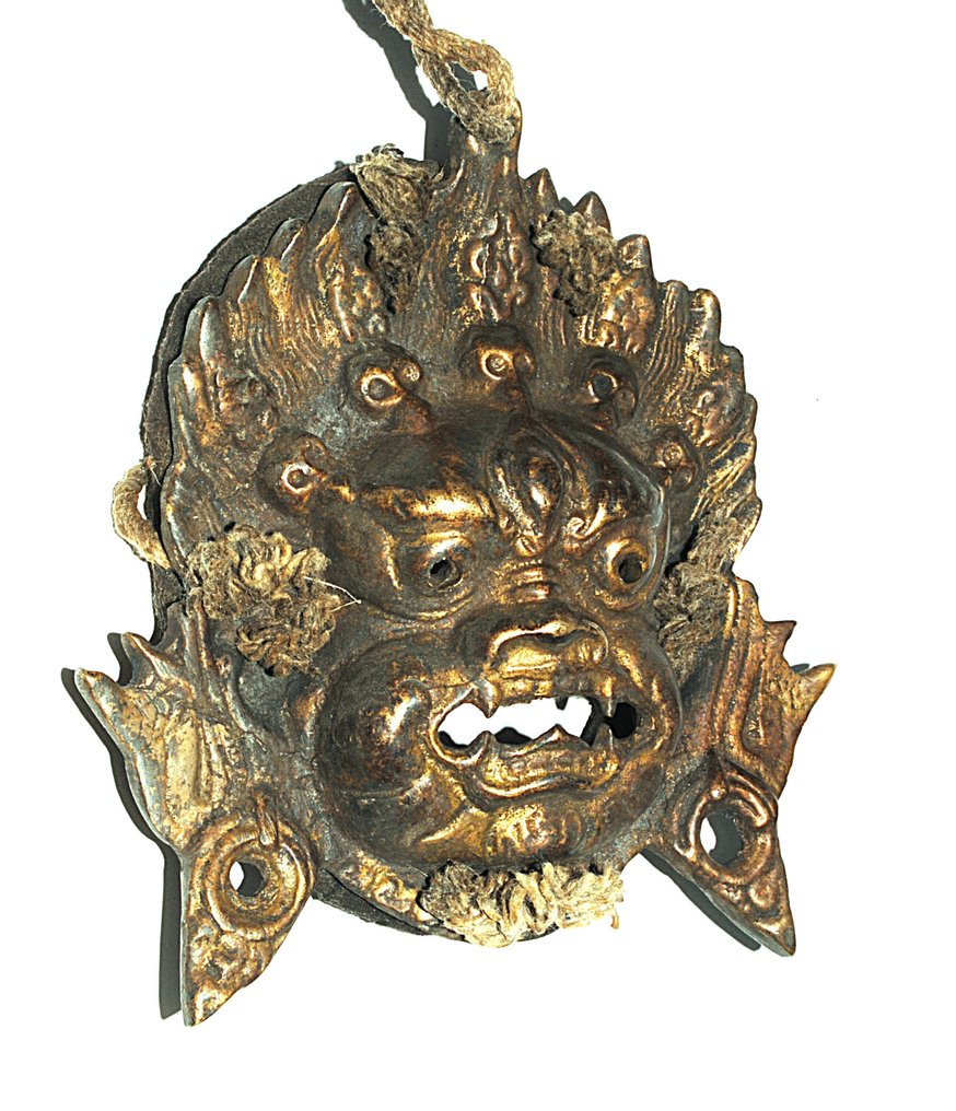 Mahakala με κρανία, κράμα μπρούντζου, 15 εκ., βωμός Himalaya Newar, 505 γραμ. - Νεπάλ  (χωρίς τιμή ασφαλείας) #2.1