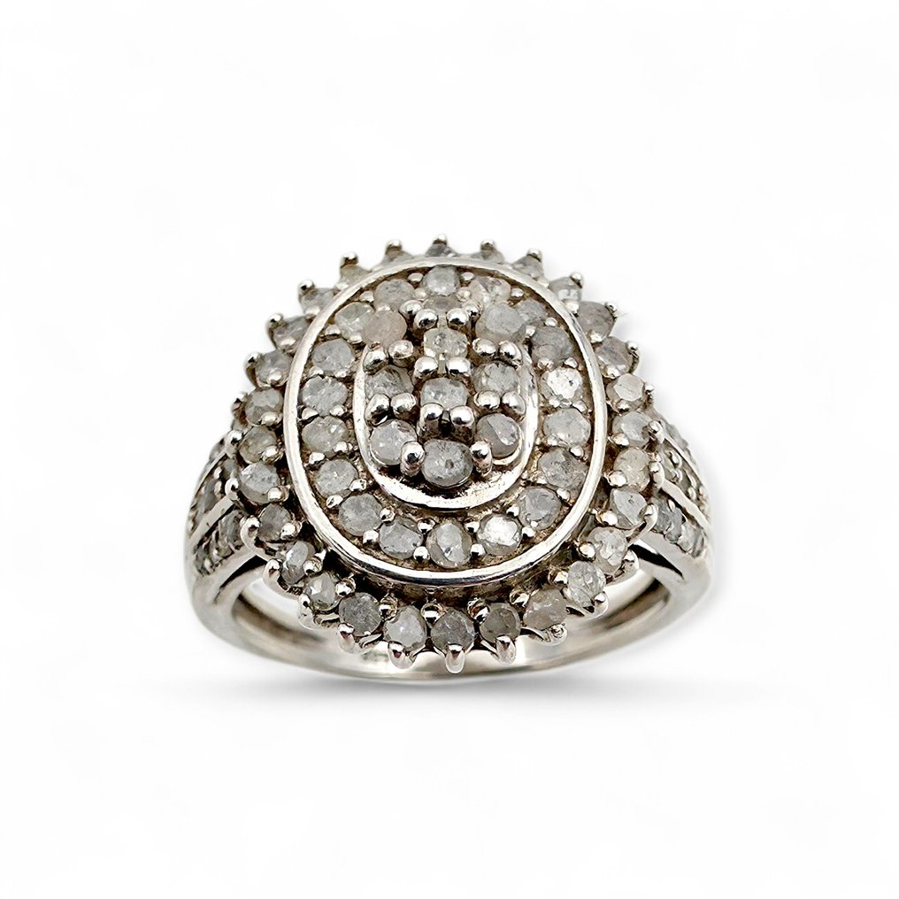 χωρίς τιμή ασφαλείας - Δαχτυλίδι Ασημί - Διαμάντια (Πιστοποιημένα) #2.1