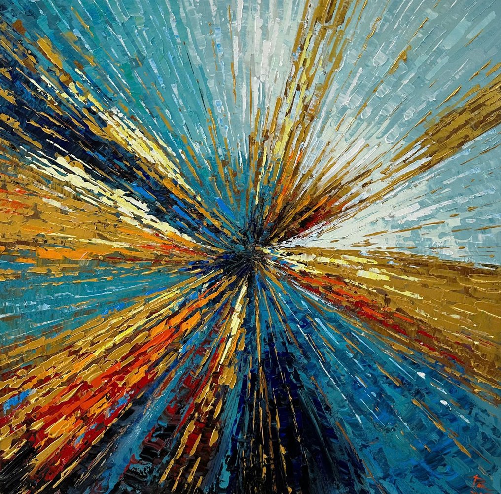 Nguyễn Văn Duy - Mousson de Lumière 80 X 80 cm #1.0