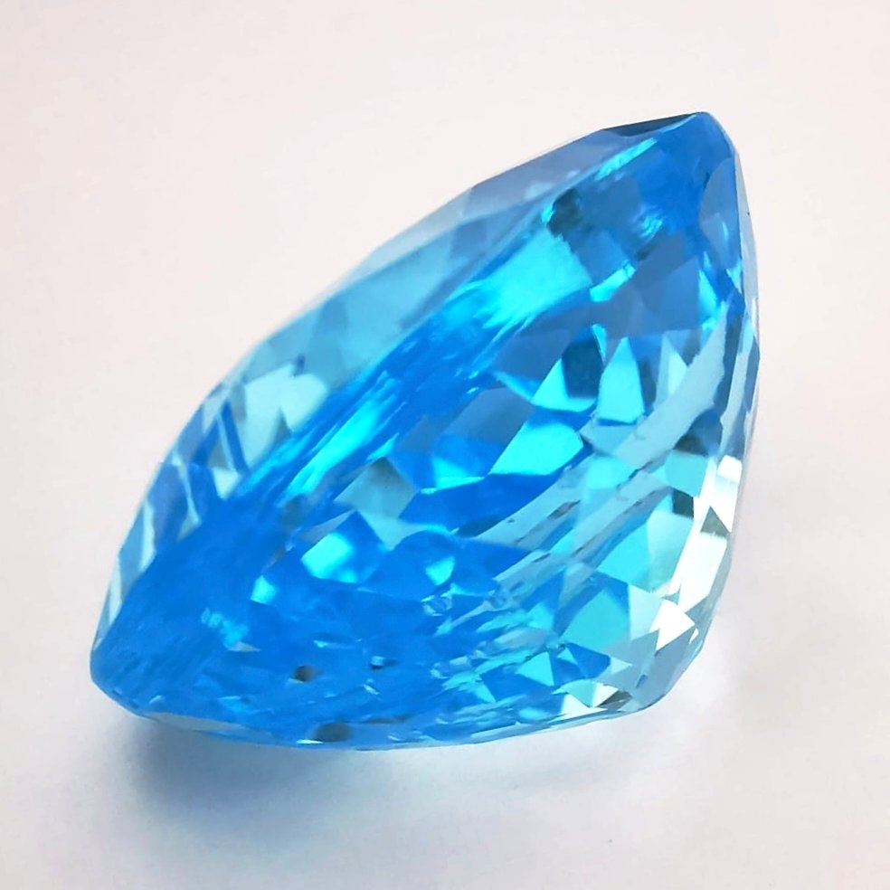 χωρίς τιμή ασφαλείας Τοπάζιο  - 47.49 ct - Antwerp Laboratory for Gemstone Testing (ALGT) - Τερακότα ουρανού μπλε #2.1