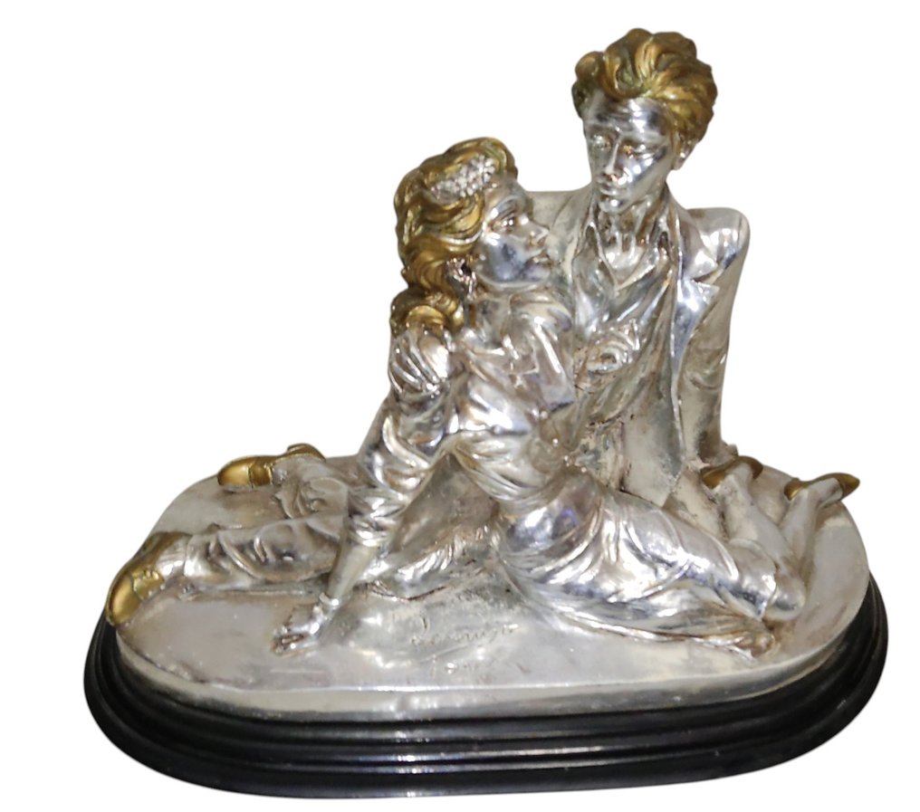 Statue, La Coppia III (1980) - 26 cm - .925 silver #1.0