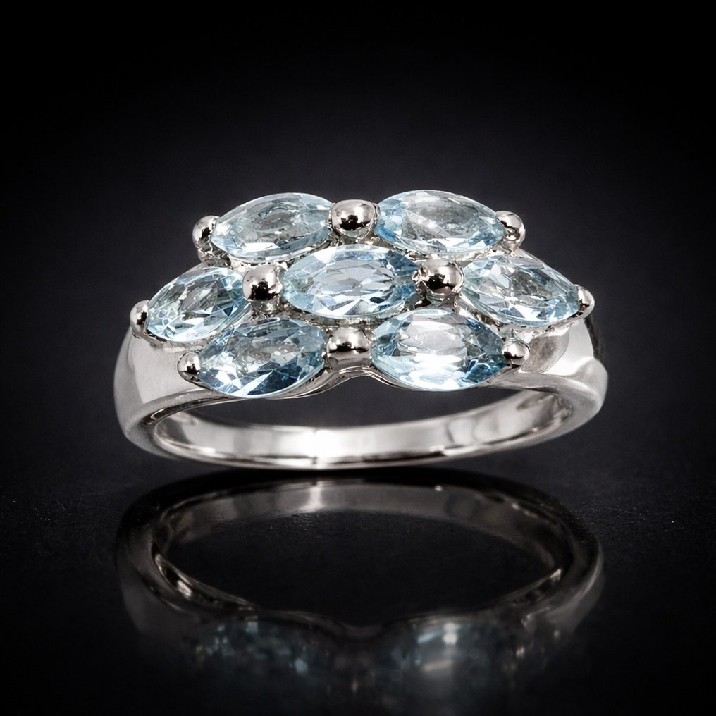 Senza prezzo di riserva - Anello Argento - Topaz (Certificato) #1.0