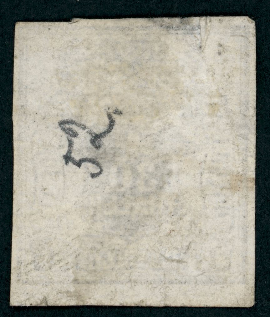 Αννόβερο 1856 - Σπάνια προ-αξιολόγηση 1/30 Θ δικτύου ροζ με κάτω άκρη τόξου. - Mi.Nr. 10 #1.0