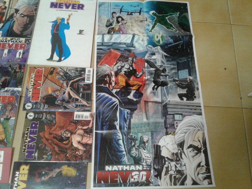 Nathan Never - volume + poster + serie completa 1/6 (Inglese) + cartoline - 10 Album - First edition #2.1