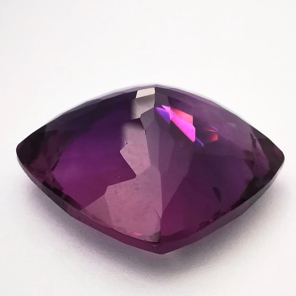χωρίς τιμή ασφαλείας Αμέθυστος  - 28.32 ct - Antwerp Laboratory for Gemstone Testing (ALGT) - Έντονο μωβ (ροζέ) #4.3
