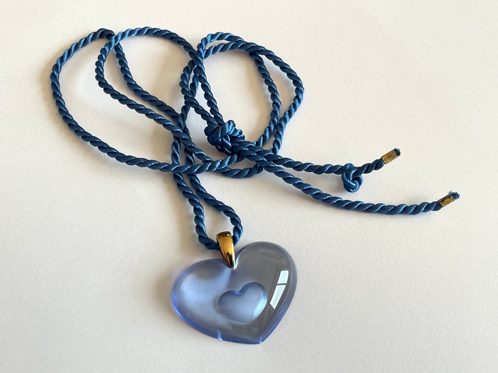 René Lalique - «Tendre coeur» (σε κουτί) - Κρύσταλλος, βουτηγμένο σε χρυσό. - Κρεμαστό κόσμημα #2.1