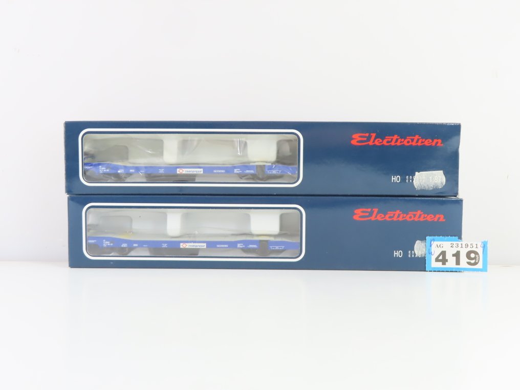 Electrotren H0 - 6307 - 模型貨運火車 (1) - 2台三轴集装箱运输车 - Transfesa, Spanje #2.1