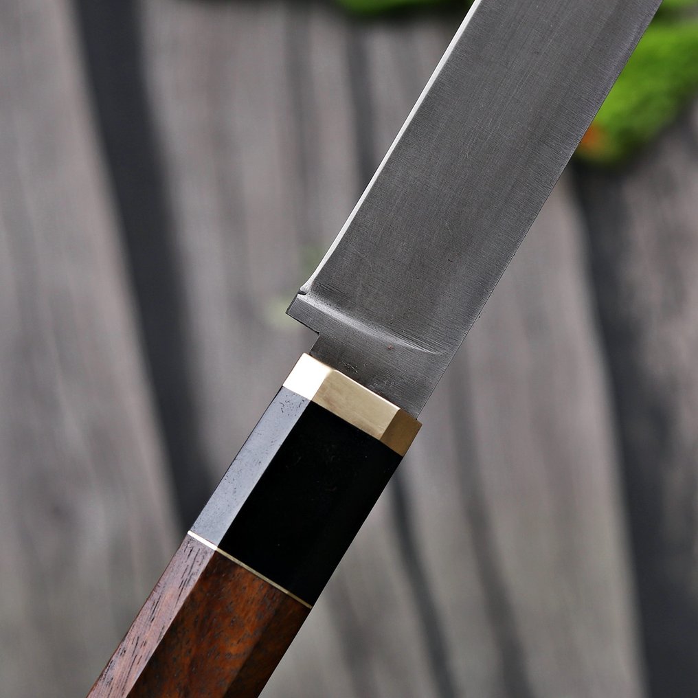 Handmade Professional Long Kitchen Knife – Artisan Crafted Slicer - Τραπεζομάχαιρο - Χάλυβας, Ξύλο - A142 #2.1