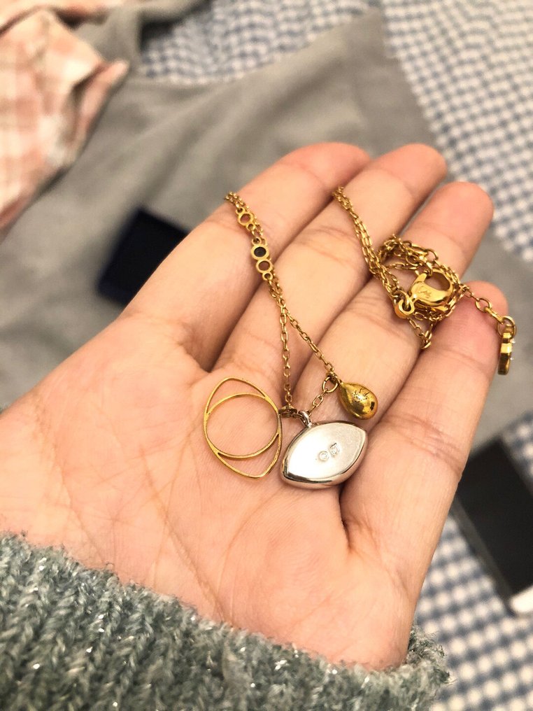 Swarovski - 微型人物 - Swarovski Evil Eye Necklace - 金属, 水晶, 镀金 #4.3