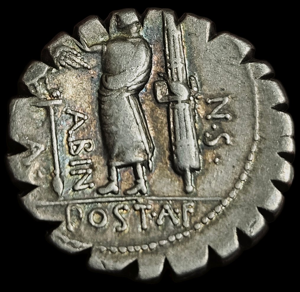 罗马共和国. A.珀斯图米乌斯 A.f.Sp. n.阿尔比努斯，公元前81年. Denarius Rome #3.2