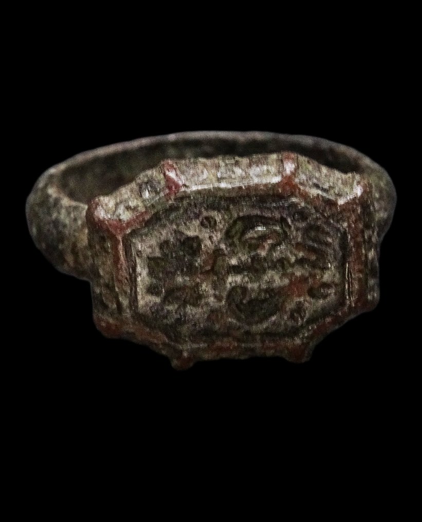 中世纪 青铜中世纪戒指 - 公元1200年至1400年  (没有保留价) #3.2