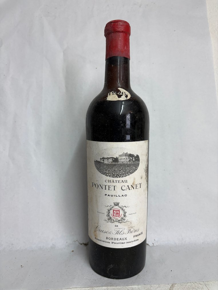 1946 Château Pontet Canet (Cruse et Fils bottling) - Pauillac 5ème Grand Cru Classé - 1 Flaska (0,75 l) #1.0