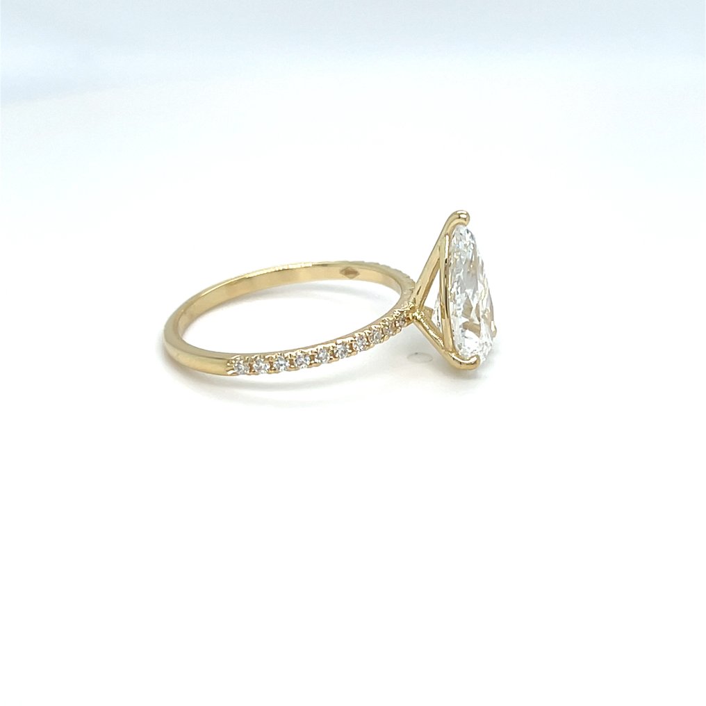 χωρίς τιμή ασφαλείας - Δαχτυλίδι - 14 καράτια Κίτρινο χρυσό -  2.02ct. tw. Διαμάντι (Εργαστηριακής καλλιέργειας) - Διαμάντι #3.2