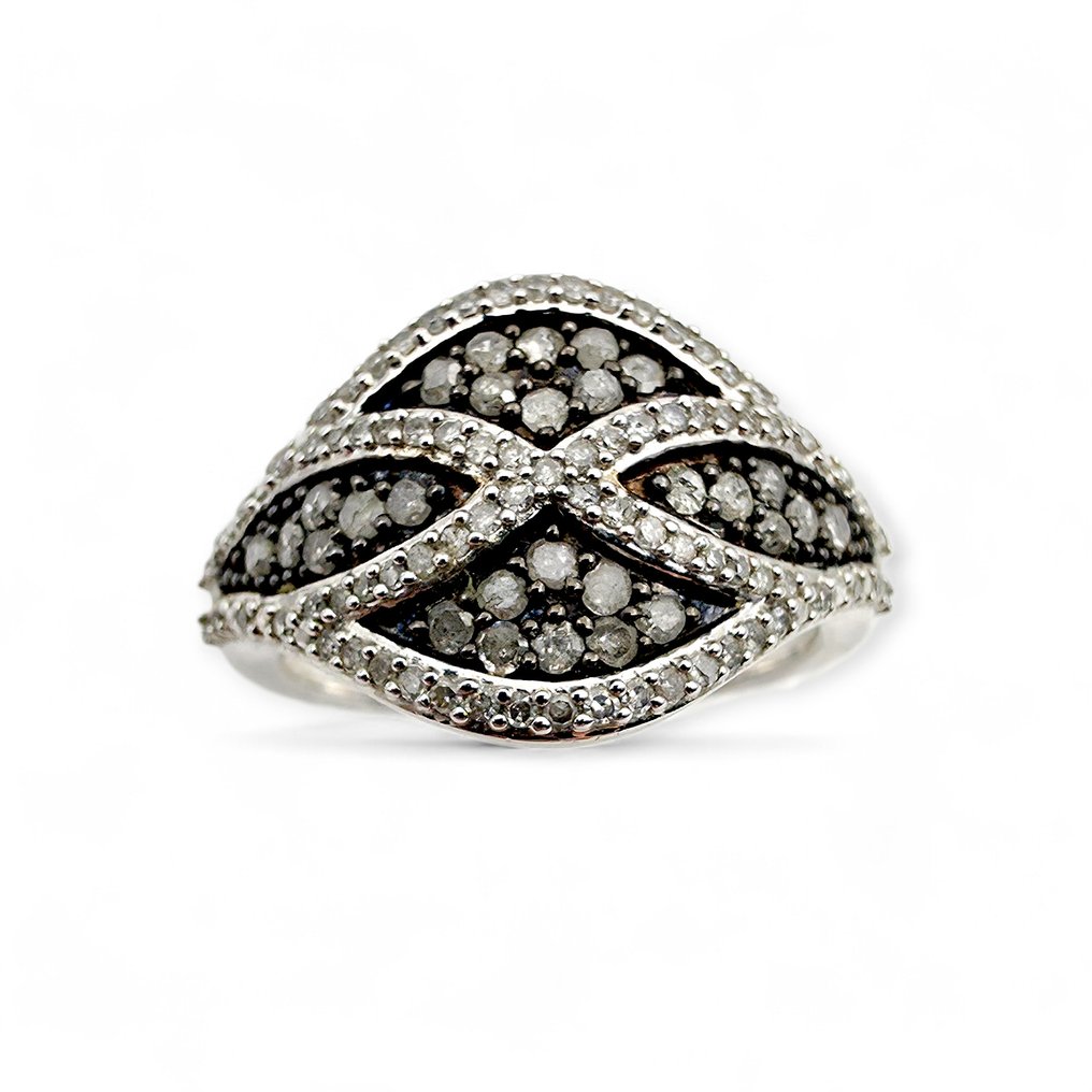 Senza prezzo di riserva - Anello Argento - Diamanti (Certificati) #4.3