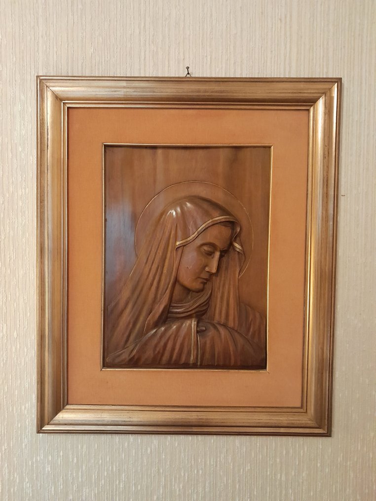Relief, Madonna Addolorata - 60 cm - Træ #1.0