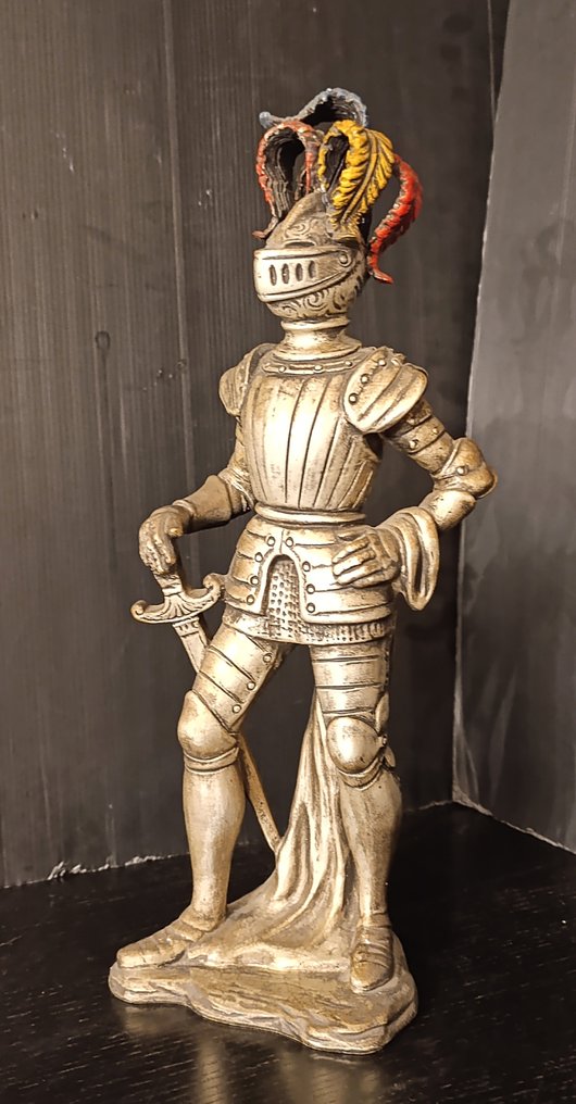 Zaccagnini - Ugo Zaccagnini (1868-1937) - Skulptur, Cavaliere - 40 cm - Keramik #1.0