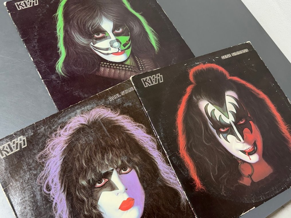 KISS - Peter Criss, Gene Simmons & Paul Stanley (1st USA pressings!) - Flere titler - LP-album (flere elementer) - 1978 #1.0