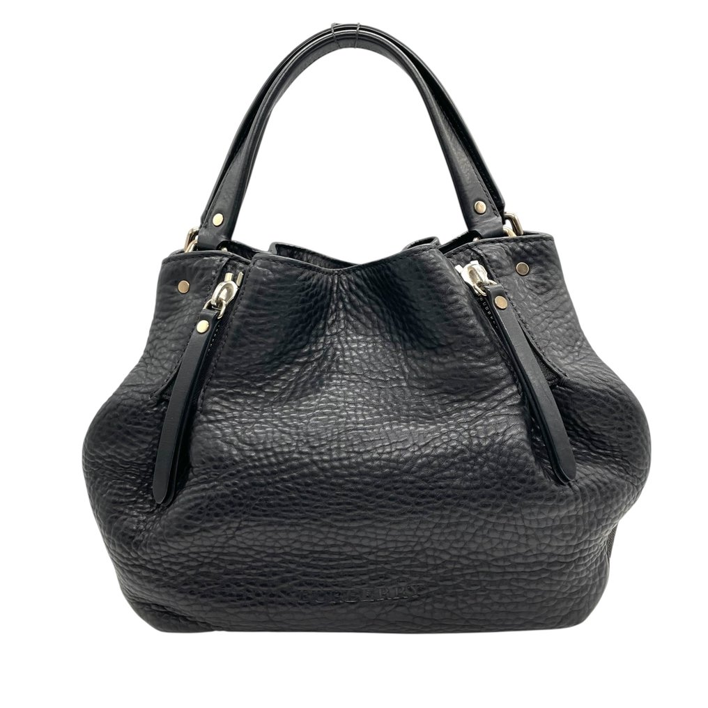 Burberry - Leather & Canvas Drawstring Handbag – House Check - Τσάντα #2.1