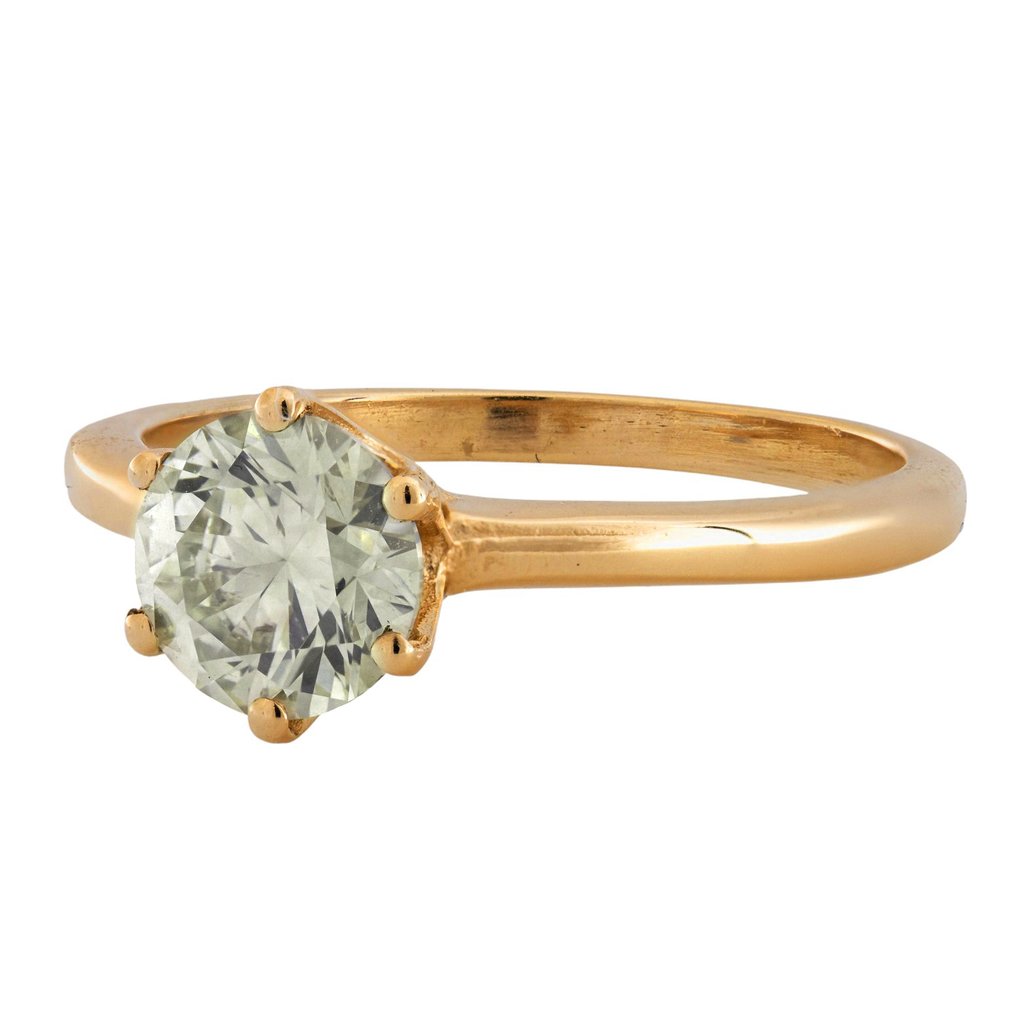 χωρίς τιμή ασφαλείας - Δαχτυλίδι - 14 καράτια Κίτρινο χρυσό -  1.17ct. tw. Γκρίζο Διαμάντι (Φυσικού χρώματος) #3.2