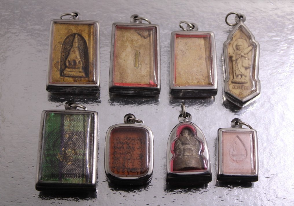 8款吊坠护身符 / 护身符 / 护身符，用于冥想保护和圣物收藏 - 佛 - 泰国  (没有保留价) #1.0