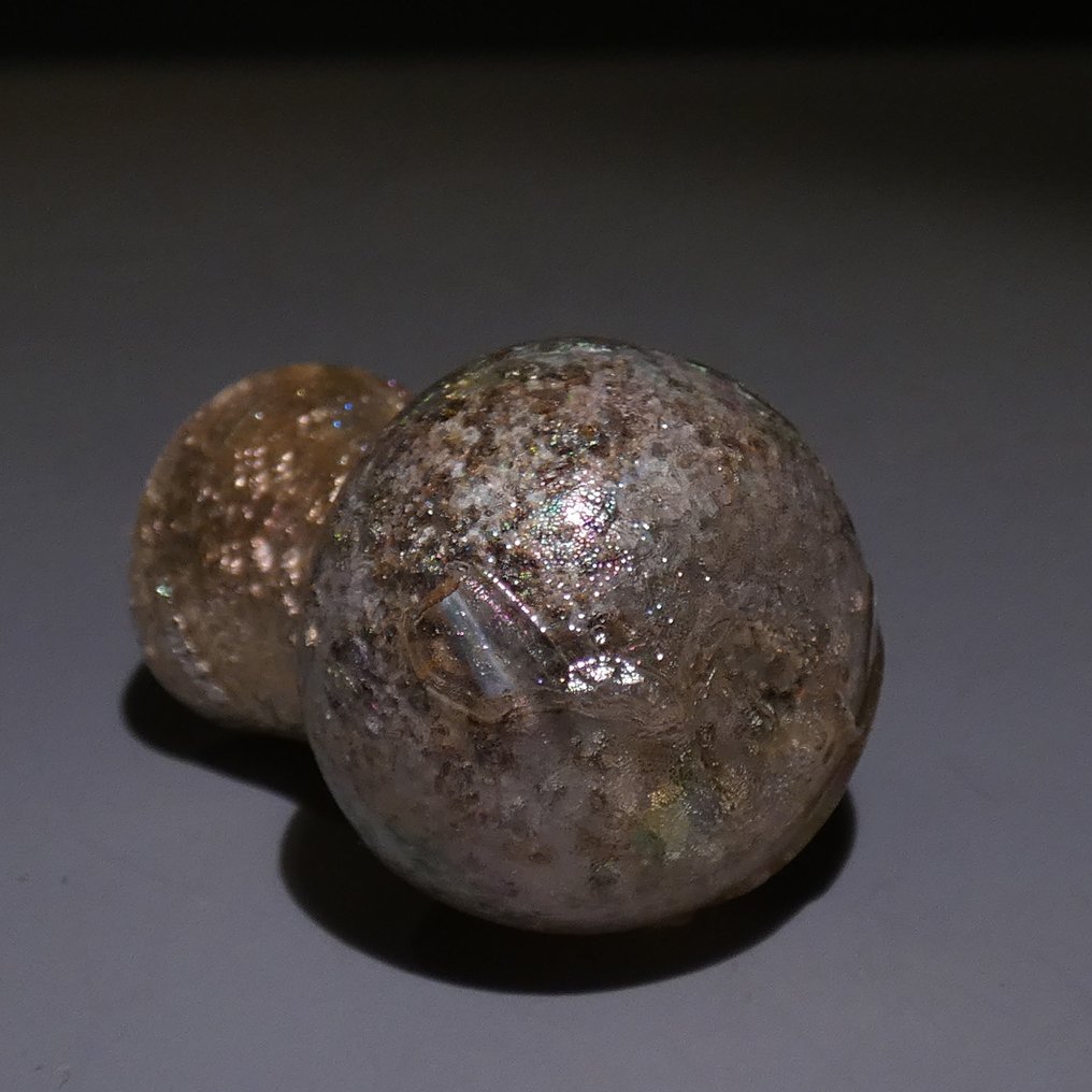 古羅馬 玻璃 弗拉斯克。3.5厘米 高。公元1世纪至2世纪 #4.3