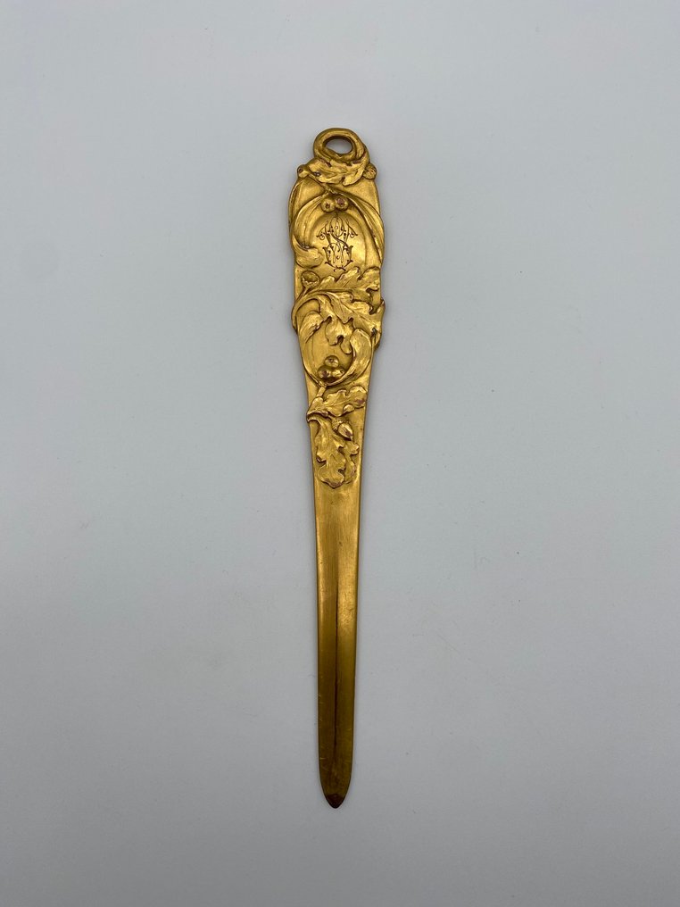 Papiermesser - Femme nue au miroir – Signé Tony SZIRMAÏ – Fin XIXe - Bronze #1.0