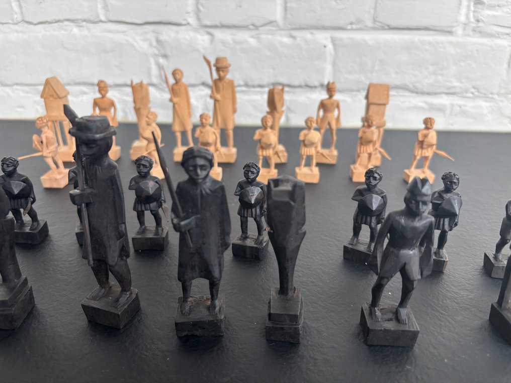 Șah - Jeux d'échecs original en bois sculpté main #4.3