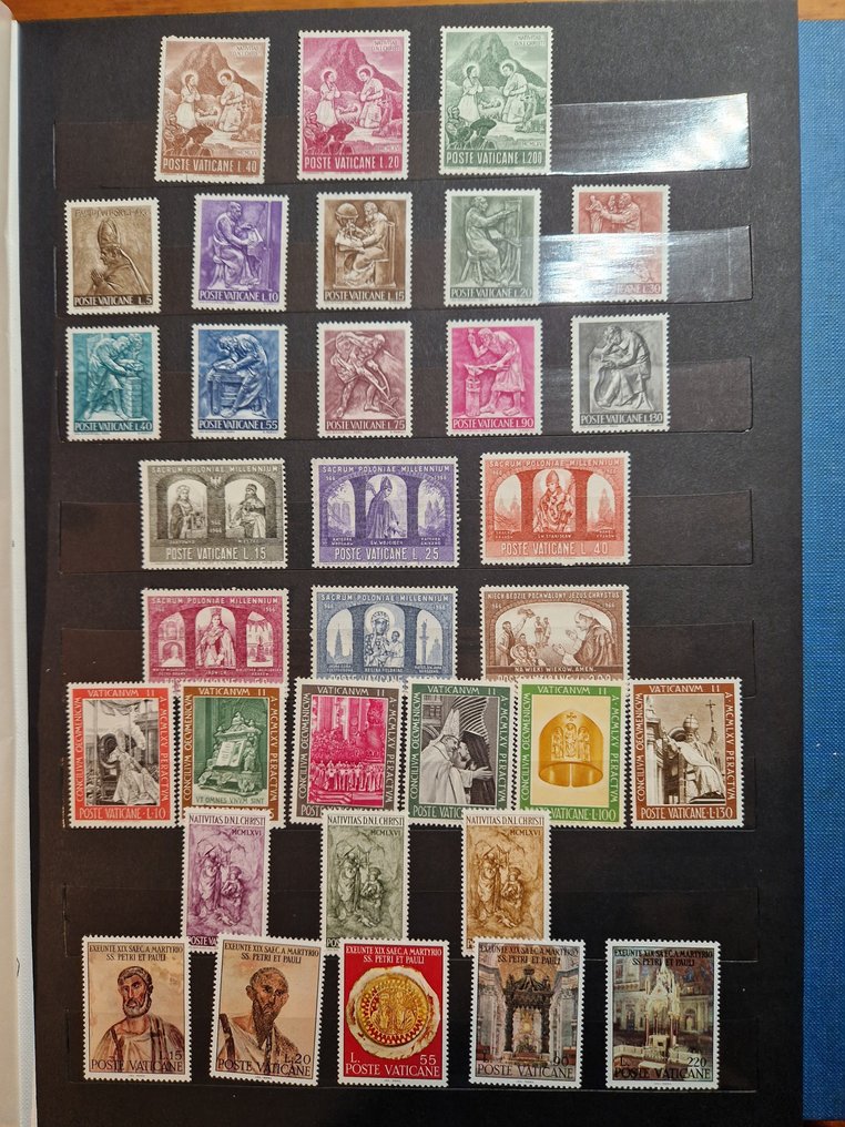 梵蒂岡城 1963/1999 - 梵蒂冈。完整年份1963/99，包括航空邮寄、邮票册和小册子。橡胶完整，覆盖3。 #4.3