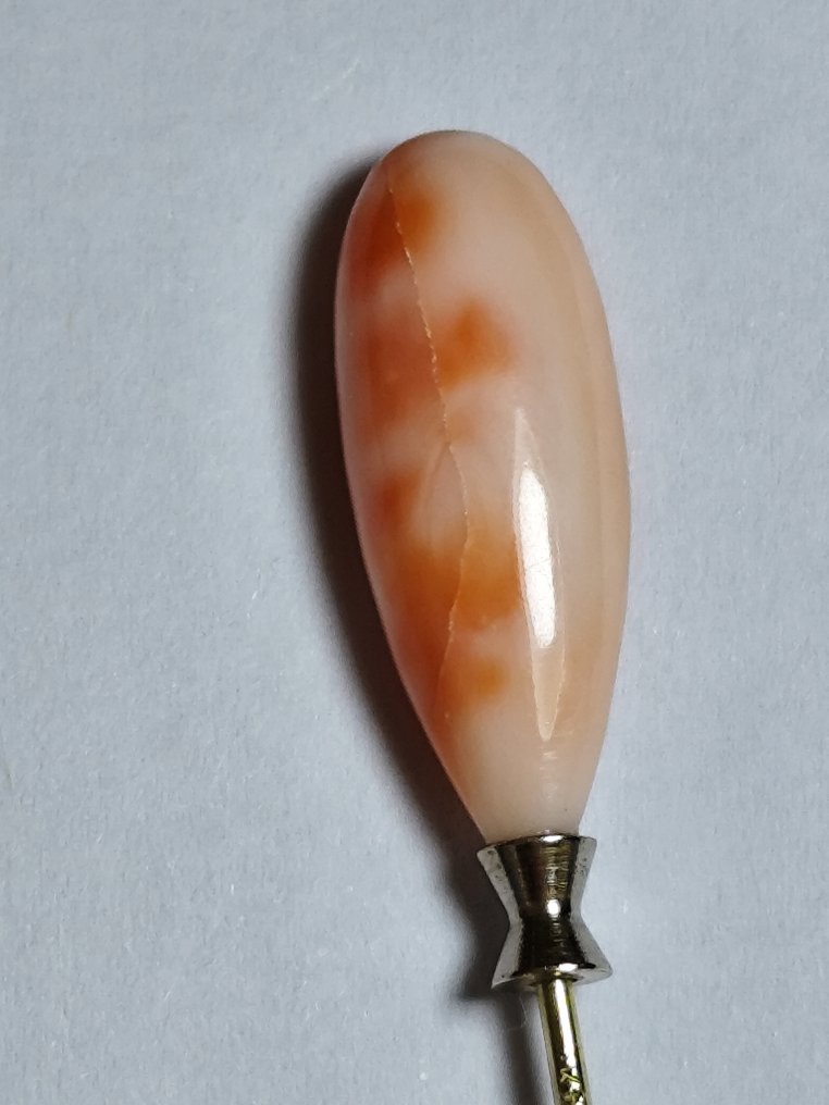 没有保留价 - 胸针 - 9 kt. 黄金 珊瑚 #4.3