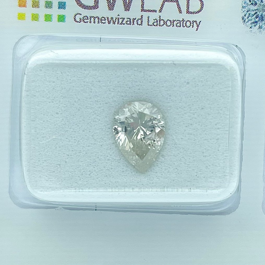 χωρίς τιμή ασφαλείας - 1 pcs Διαμάντι  (Φυσικό)  - 1.05 ct - Αχλάδι - I - I1 - Gemewizard Gemological Laboratory (GWLab) #1.0