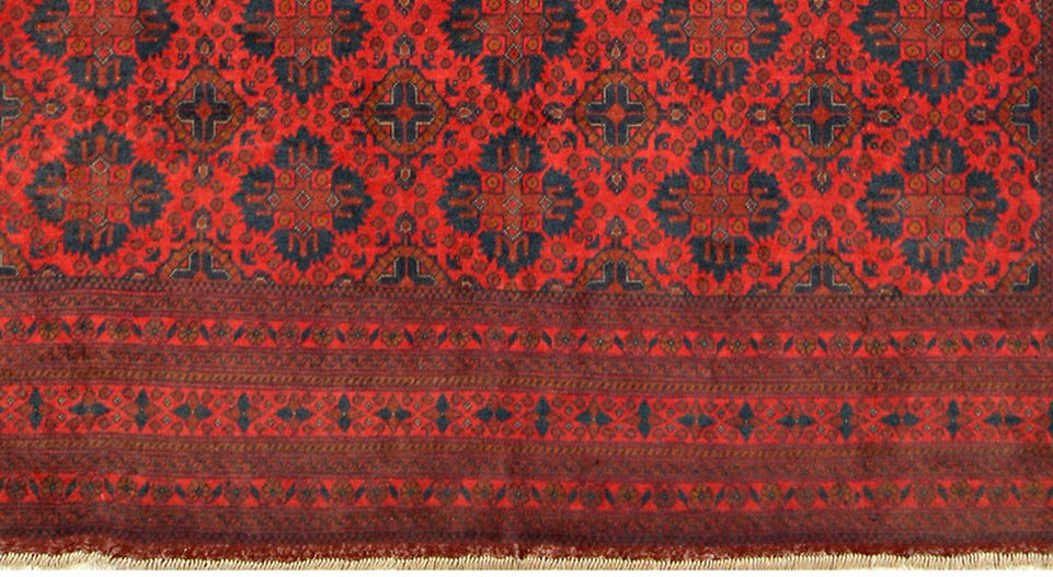 Afghan, 全新独特手工结 Khal Mohammadi 地毯 大号优雅红色 - 地毯 - 342 cm - 245 cm - 手工传统 #3.2