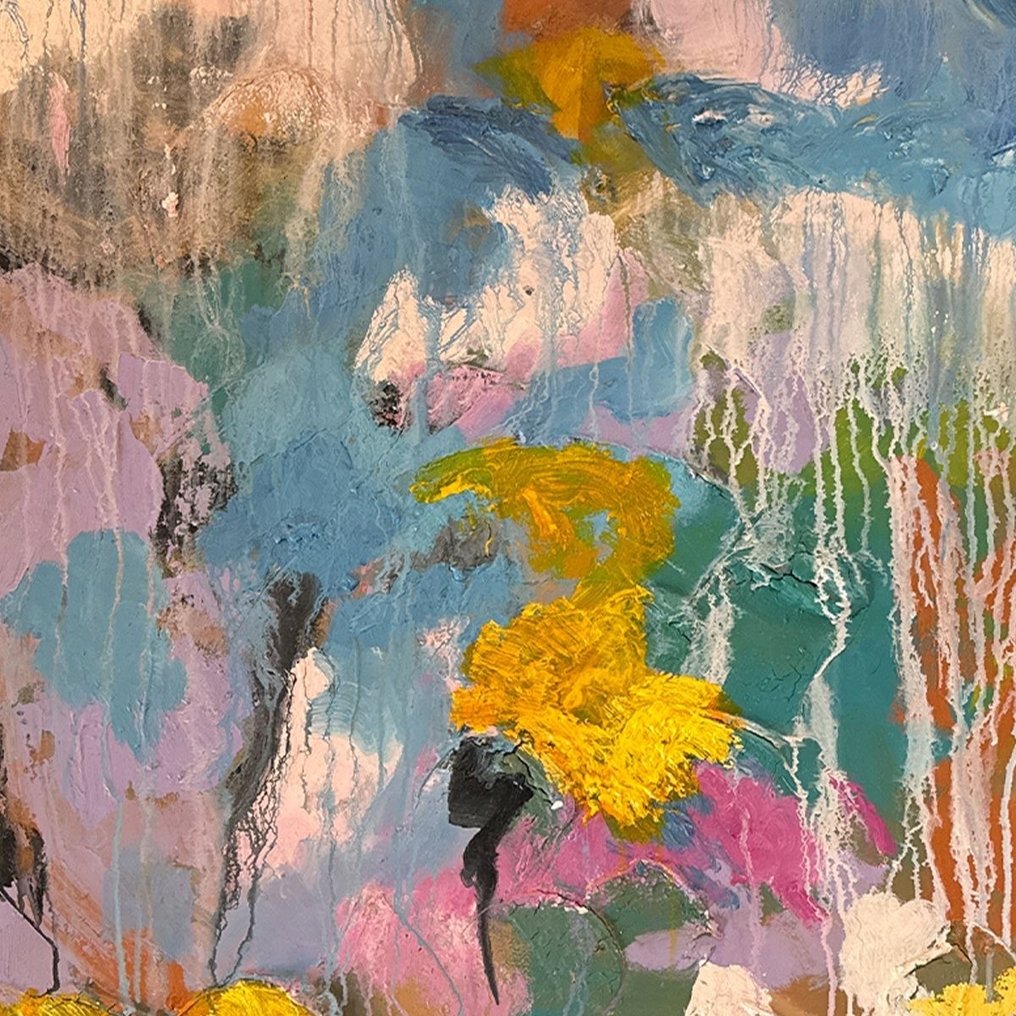 Tung Lam - Brume sur le Delta 95 X 95 cm #1.0