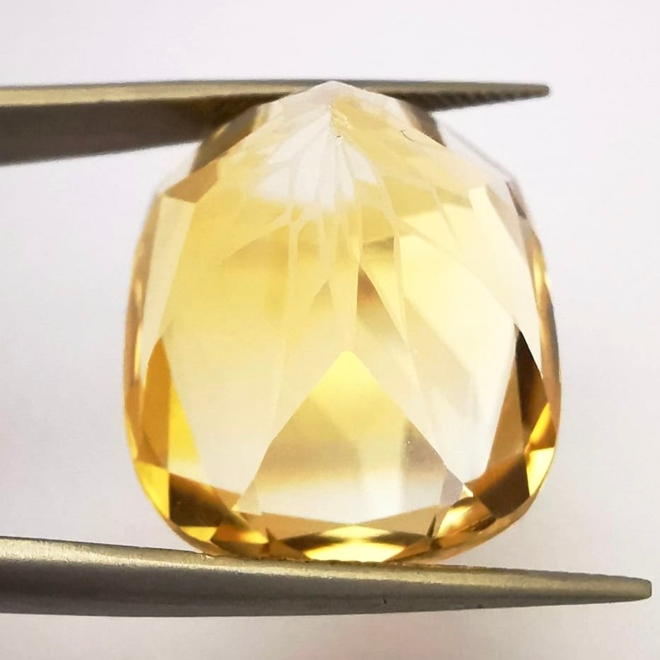 χωρίς τιμή ασφαλείας Κιτρίνης  - 32.09 ct - Antwerp Laboratory for Gemstone Testing (ALGT) - Ανοιχτό πορτοκαλοκίτρινο #4.3
