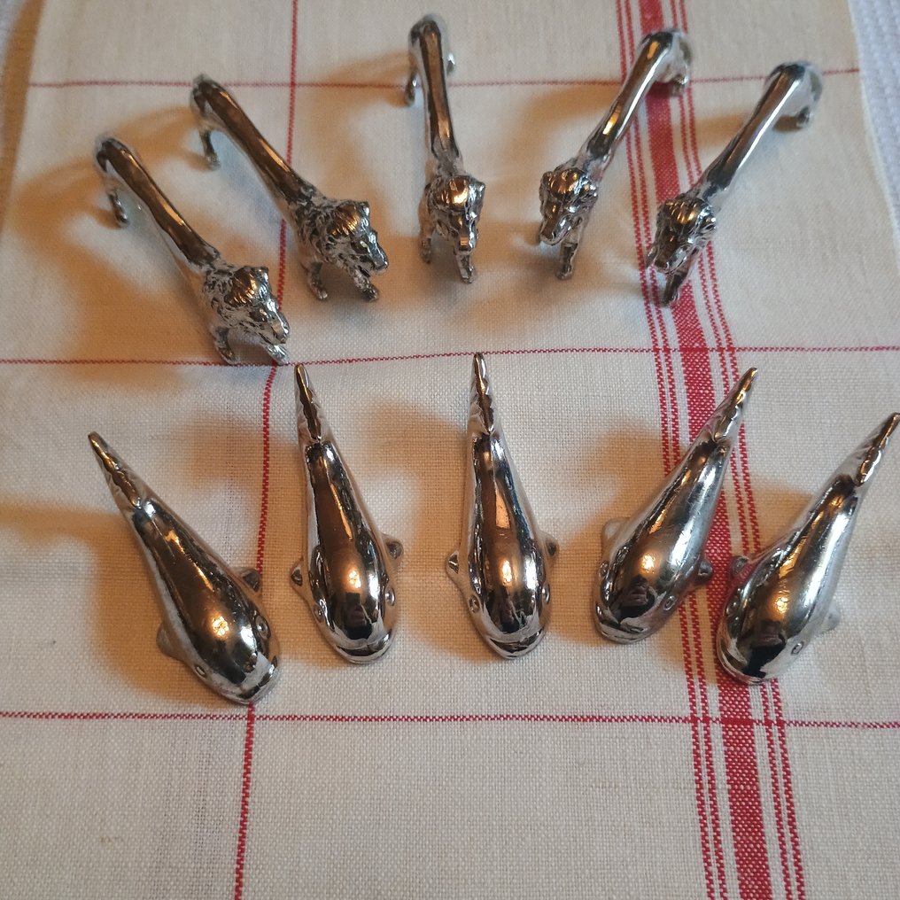 餐刀架 (10) - 镀银 - 门刀具 zoomorphe #1.0