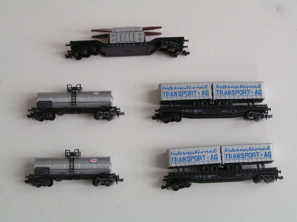 Lima N - onbekend - Modell tågvagn (5) - 5 godsvagnar - Esso #1.0
