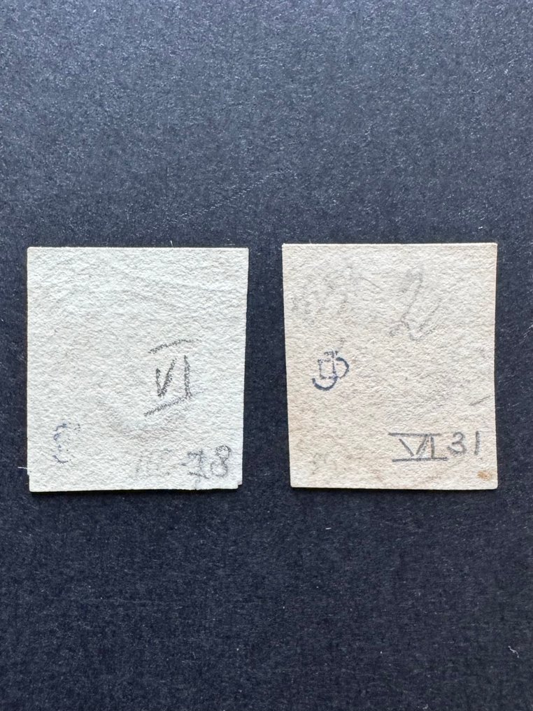 荷蘭 1852 - 威廉三世国王与鹿特丹和罗尔蒙德的半圆形广场。 - NVPH 2l #1.0