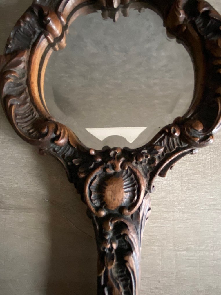 Speil - Valnøtt - Miroir Face à Main #3.2