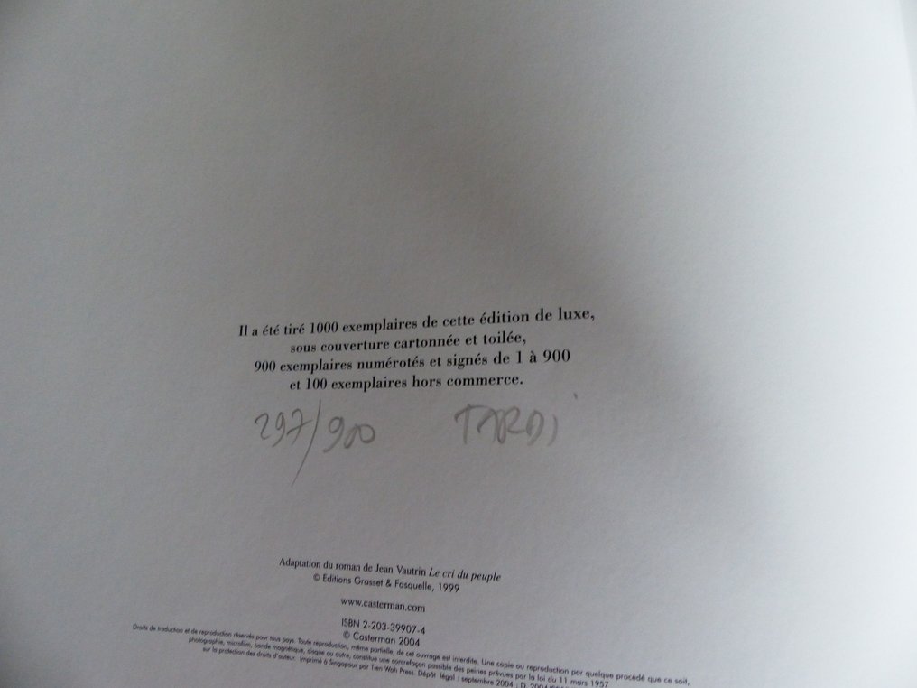 Le Cri du Peuple T4 + lithographie - C + emboitage - 1 Album - Περιορισμένη έκδοση - 2004 #1.0