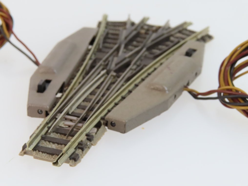 Fleischmann N轨 - 9157/9158 - 模型火车车轨 (2) - 2x 三路道岔配备电动驱动，Piccolo #3.2