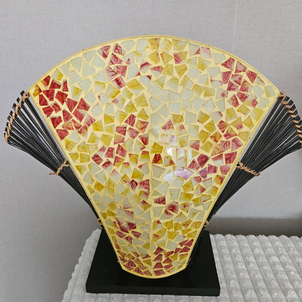 Lampa (2) - Trä, Glas - Bordslamp waaier #3.2