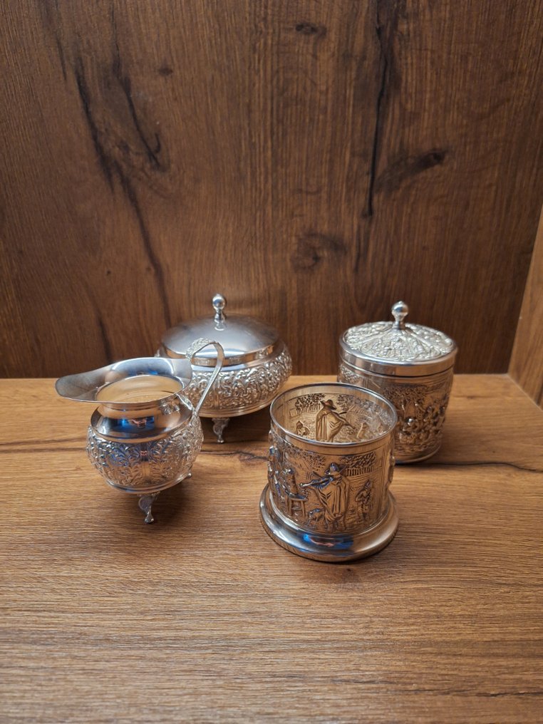 Douwe egberts - Herbert Hooijkaas - Σερβίτσιο καφέ και τσαγιού (4) - Επάργυρο #1.0