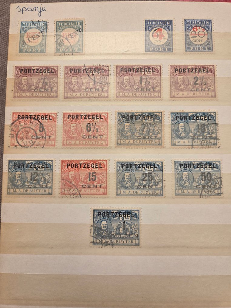 荷兰 1870/1958 - 书的背面，wb luchtpost、roltanding 等在库存簿中 #2.1