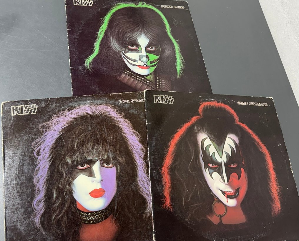 KISS - Peter Criss, Gene Simmons & Paul Stanley (1st USA pressings!) - Flere titler - LP-album (flere elementer) - 1978 #1.0