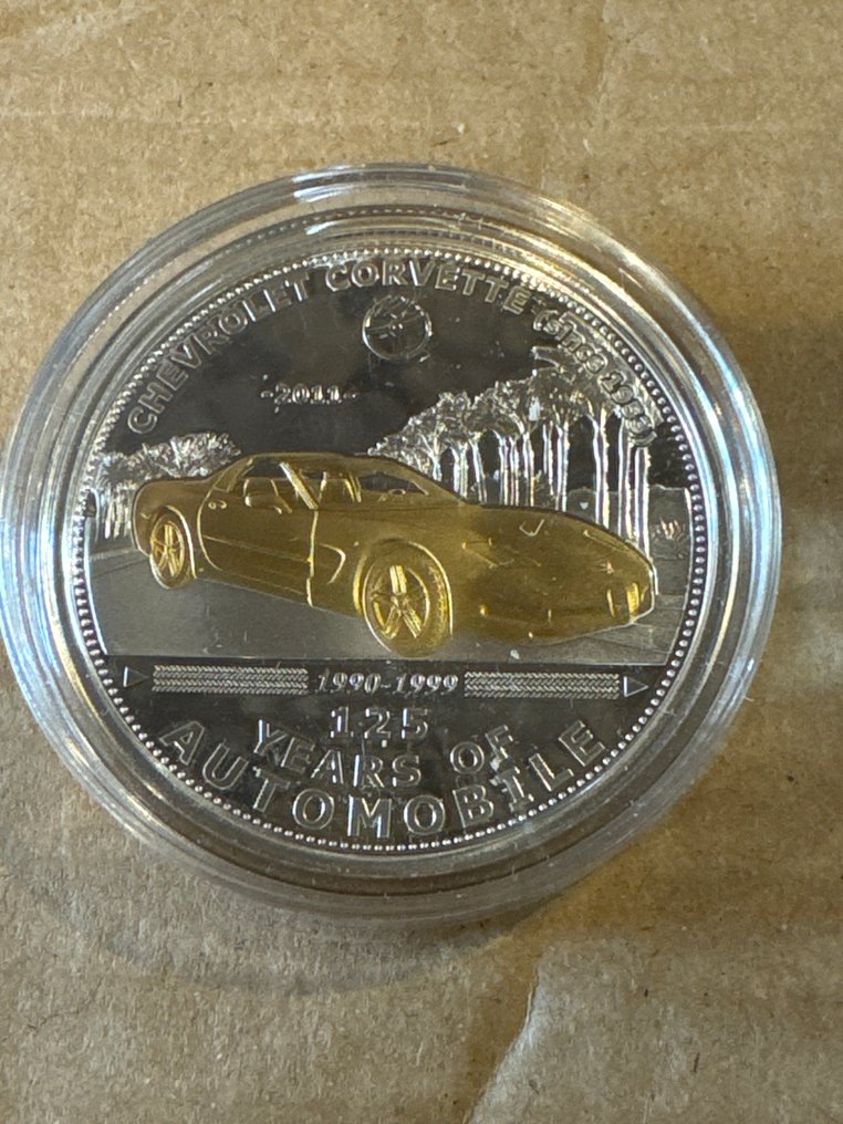 Παλάου. 5 Dollars 2013 Chevrolet Corvette - 25g (.925)  (χωρίς τιμή ασφαλείας) #1.0