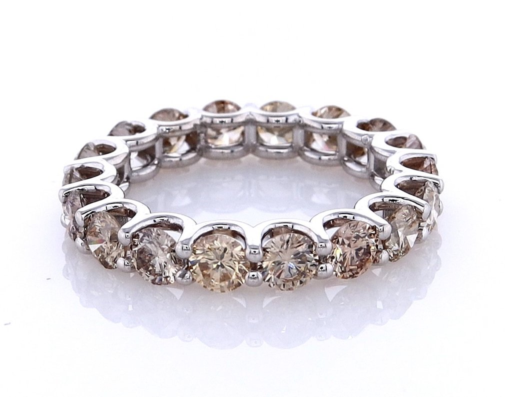 χωρίς τιμή ασφαλείας - Δαχτυλίδι - 14 καράτια Λευκός χρυσός -  2.88ct. tw. Διαμάντι (Φυσικού χρώματος) #3.2